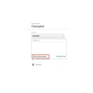 Crear nueva nueva cuenta analytics