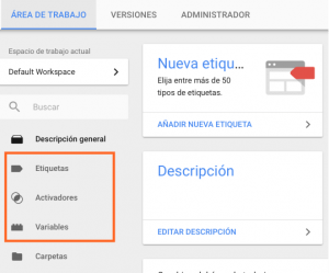 etiquetas, indicadores y variables
